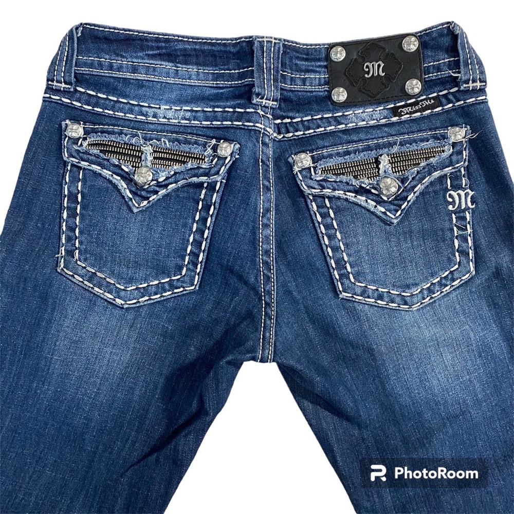 Miss Me Womens Bootcut Jeans Size 28 Stretch Denim Dark Wash JE5189B4L